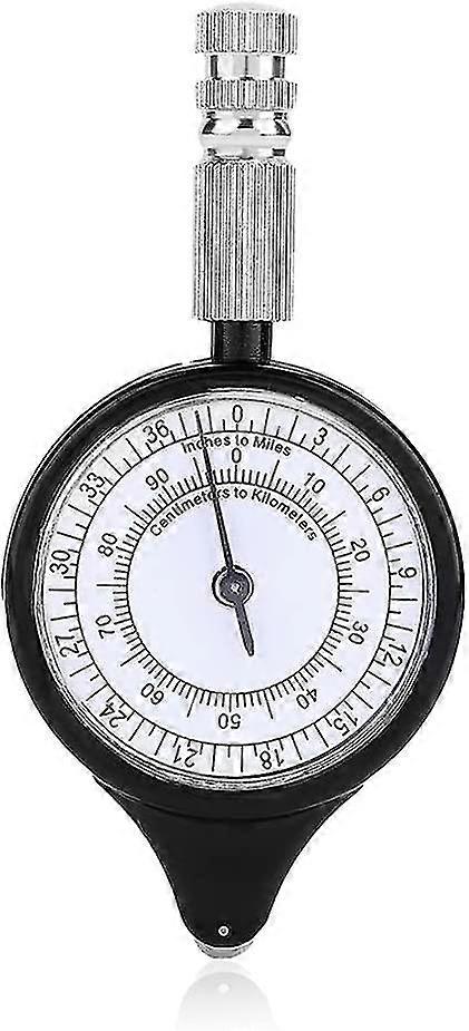 Outdoor Map Measurer Portable Aluminum Mini Map Measurer Wheeled Map Rangefinder Rangefinder Map Measurer Map Wheel Measuring Tool (black Silver) (1pc