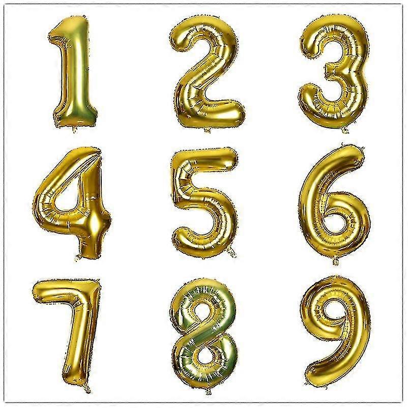 40 Inch Giant Number Balloon For Birthday And Anniversary Decoration Aluminum