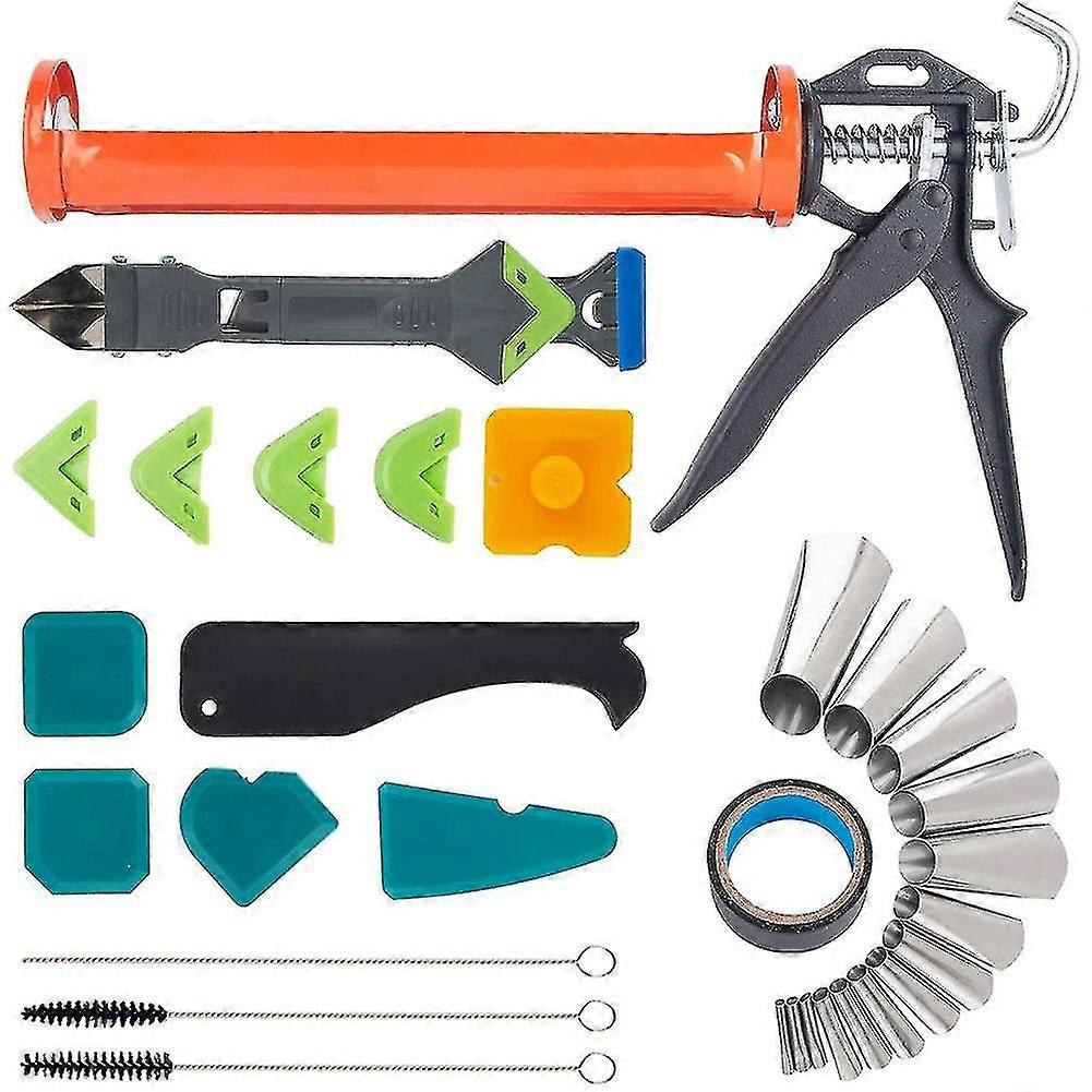 Silicone Sealing Tool Kit,with Bevel Scraper,compatible With Window Sealant