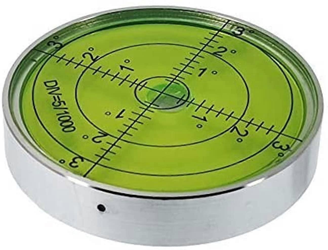 Round Aluminum Inclinometer With Magnet High Accuracy 60mm Inclinometer For Inspection Instruments 60x12mm Accuracy
