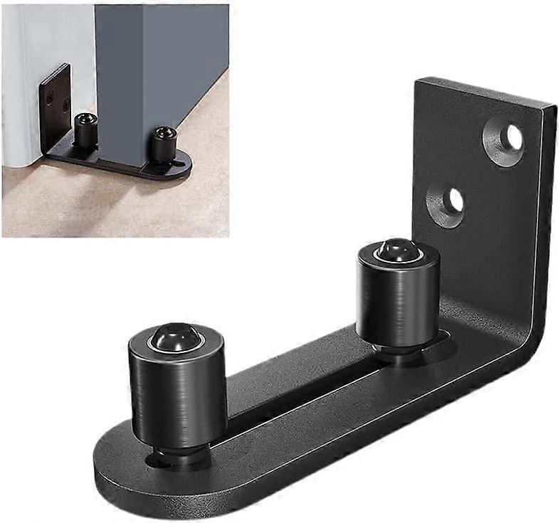 Floor Guide Sliding Door Barn Door Guide Rollers Floor Guide No Damage to Floor,Black,Black-1 Pack