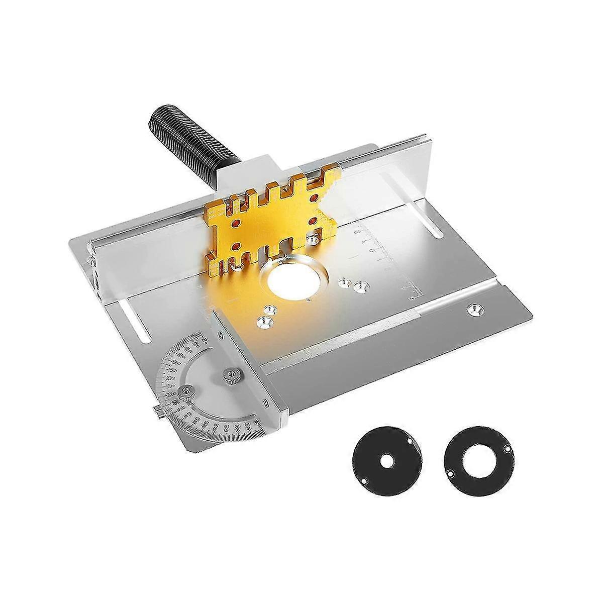Aluminium Router Table Insert Plate, Wood Milling Flip Board With Miter Gauge,router Trimmer Woodwo