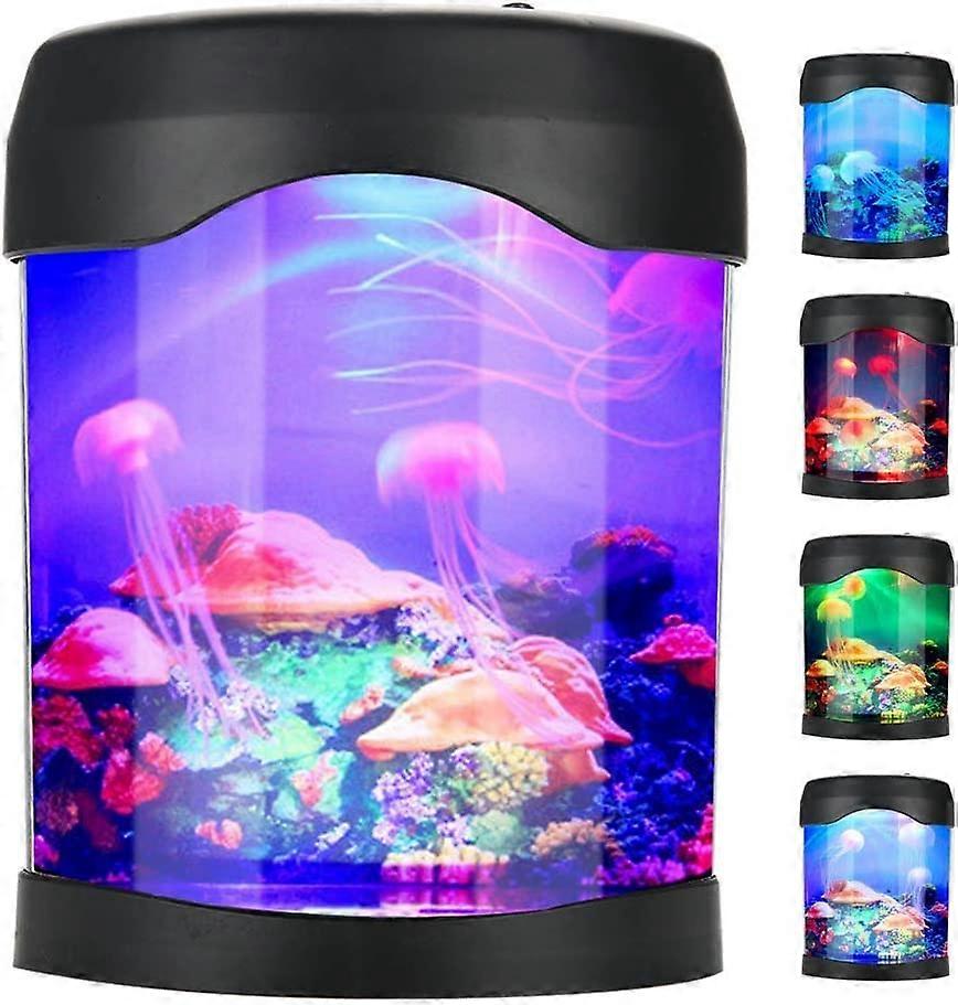 Levensecht Kunstaquarium met Bewegende Vissen, USB-stekker in Mini-aquariumnachtlampje, voor Kinderen, Baby, Speelgoed