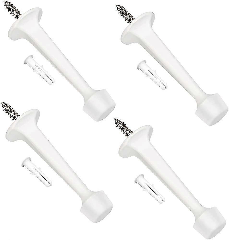 4 Pack Door Stopper Heavy Duty Solid Rigid Metal Wall Mounted Door Stops 7.5cm
