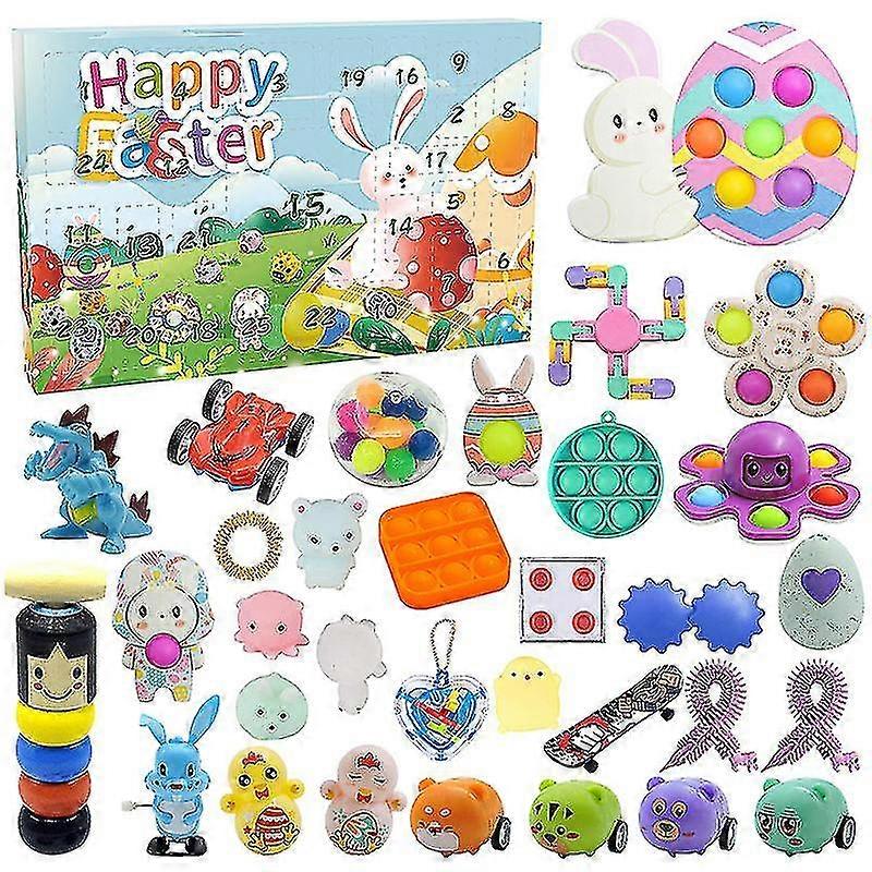 Easter Decompression Toy Set Children's Countdown Hand Tear Calendar Blind Box Toy