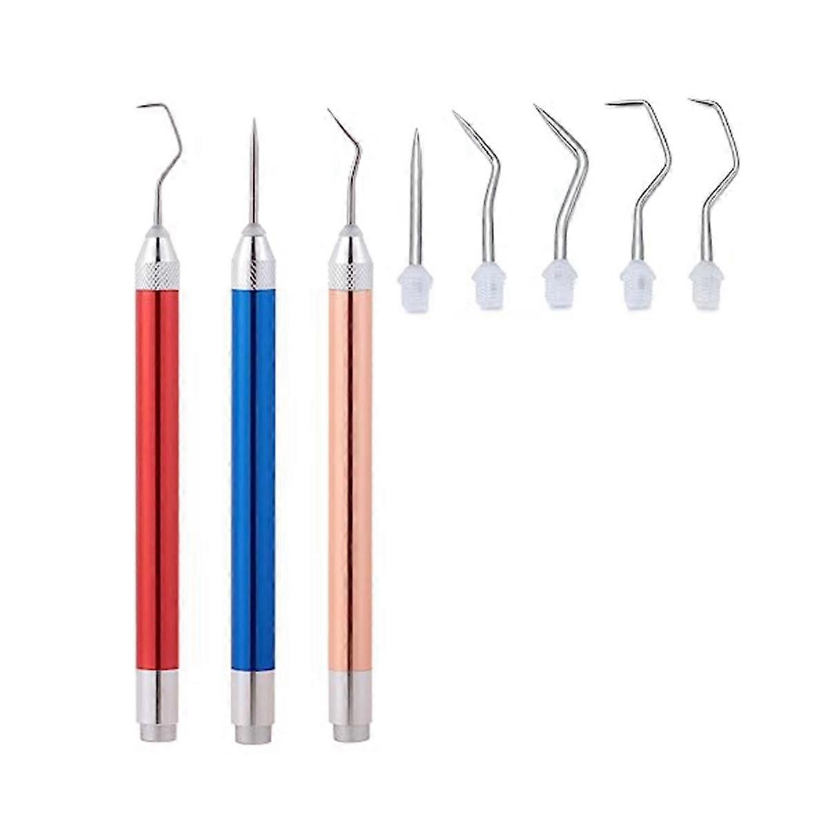 3 Pcs LED Weeding Tools for Vinyl, Vinyl Weeding Tool with Light with Pin and Hook, for Crafting