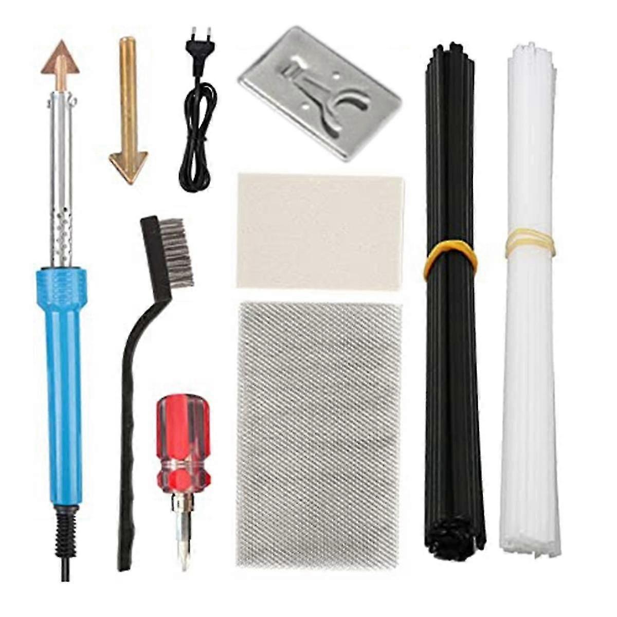 Plastic Welding,80W Plastic Welding Machine Set Plastic Repair Machine for Car Bumper with 2 Soldering Iron Tips EU Plug