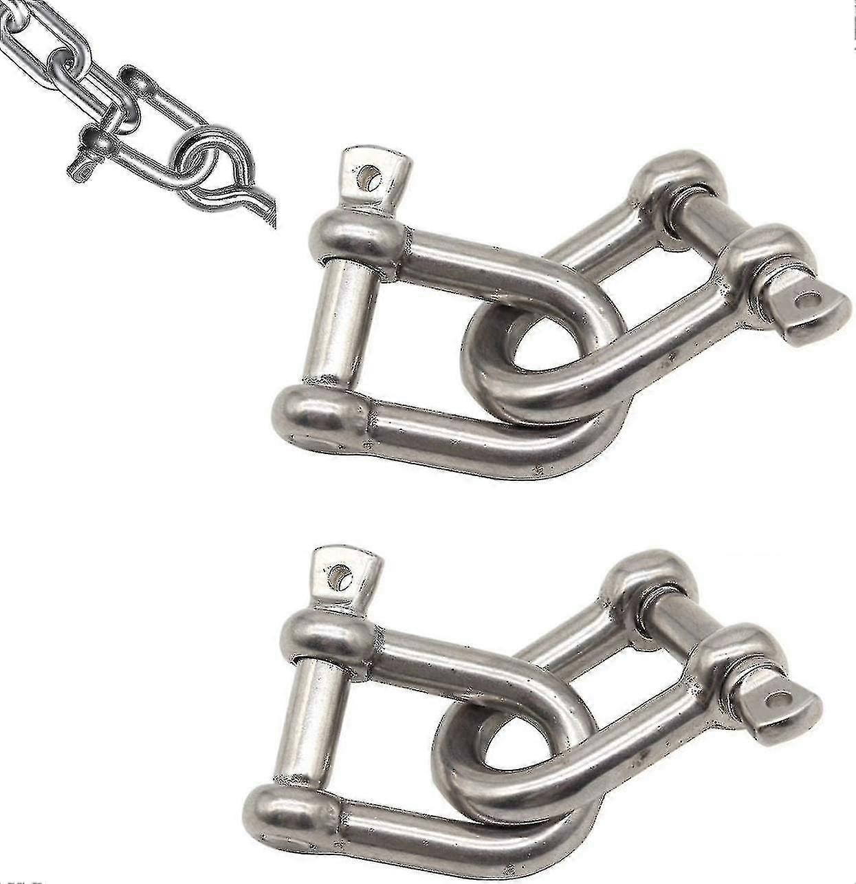4 stykker M8 rustfritt stål D Shackle Thread