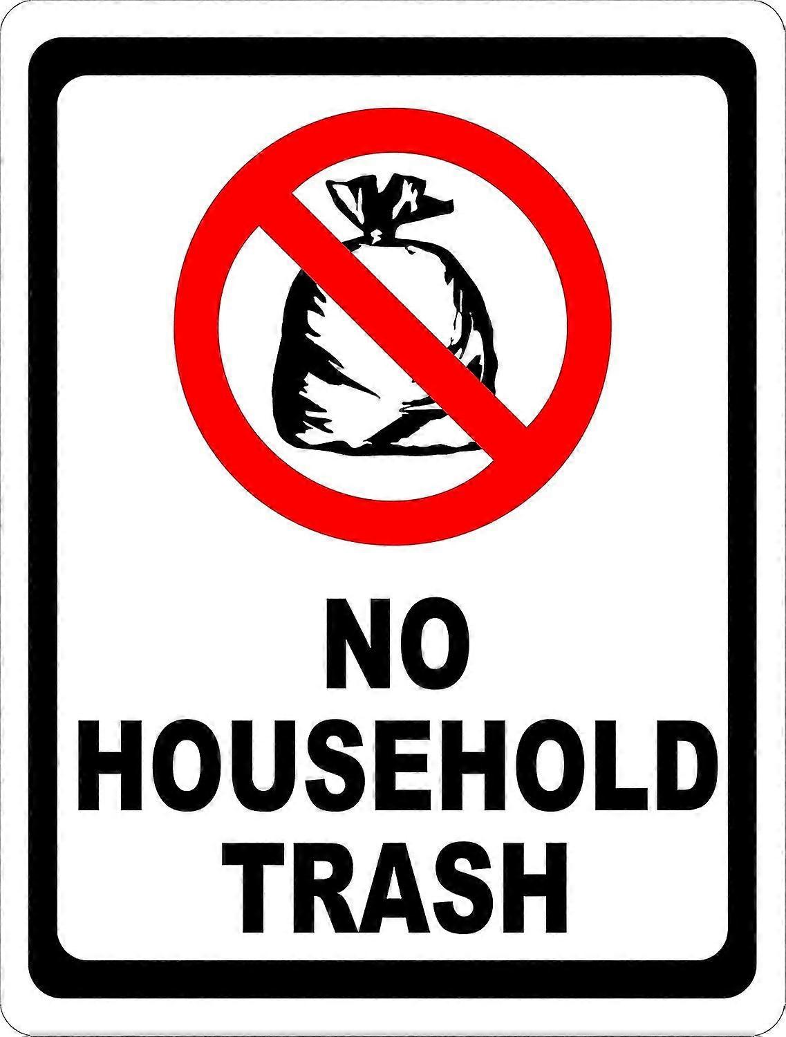 Sem Placa de Lixo Doméstico. 8x12 polegadas OU 12x16 polegadas de metal. Modo 238