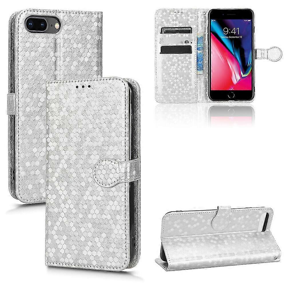 New Compatible With Iphone 8 Plus/7plus Case,geometric Pattern Magnetic Clasp Leather Wallet Case Compatible With Iphone 8 Plus/7plus With Card Slots 