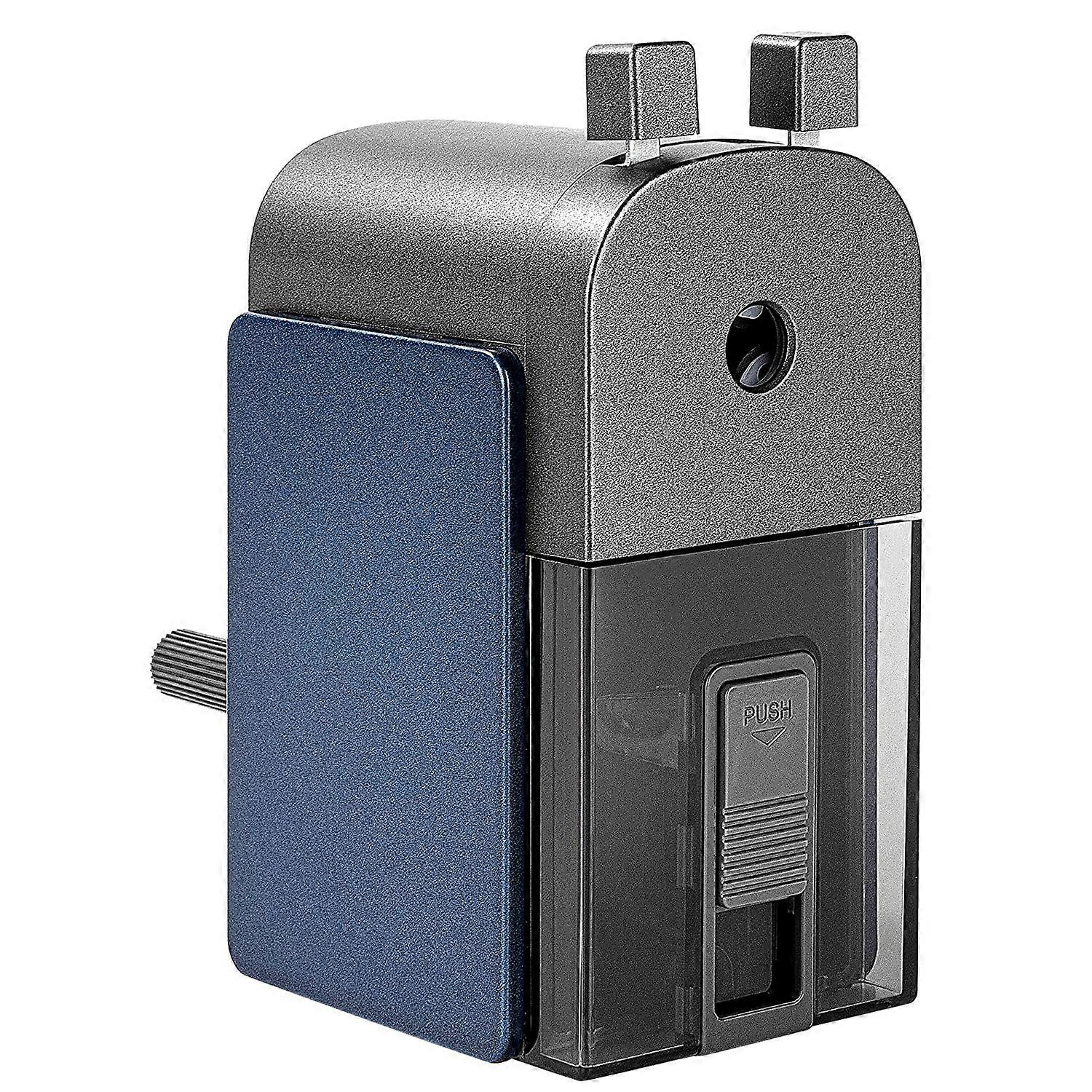 Rotating pencil sharpenerMetal pencil sharpener Large capacity double hole pencil sharpener Built-in 2 in 1 color pencil sharpener