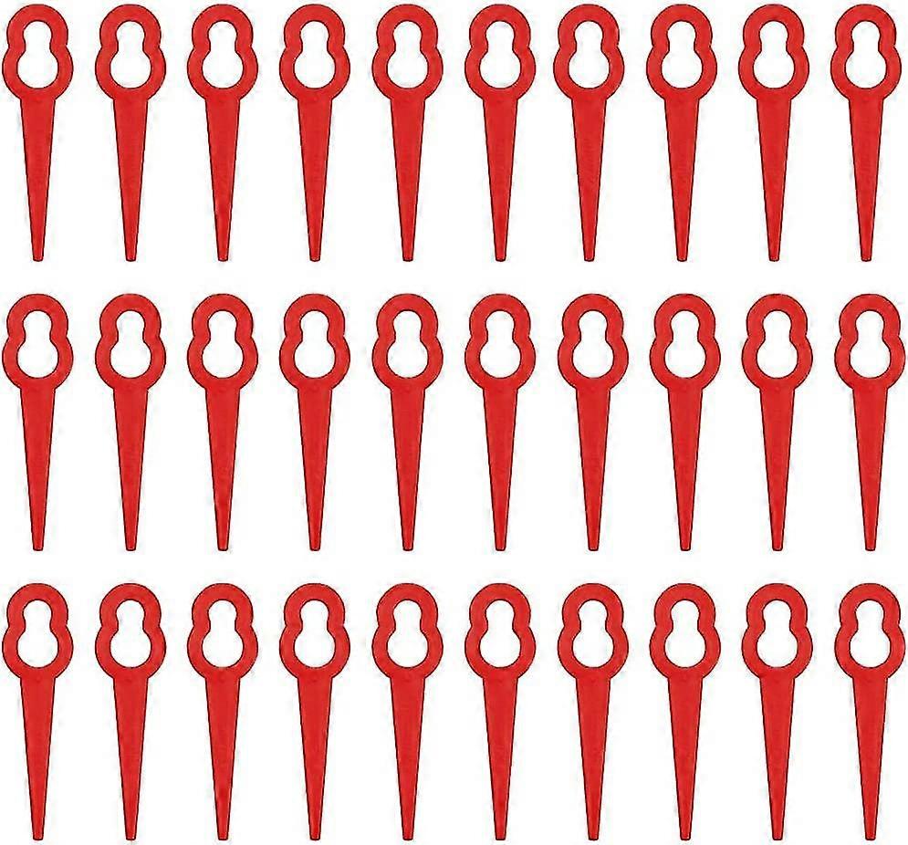 200 Pack Plastic Grass Trimmer Blades 83mm Plastic Blades Replacement Blades-red