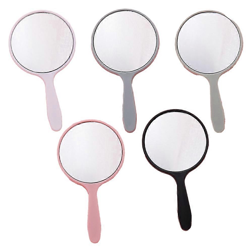 Portable handle mirror - Round Makeup Handheld Mirror