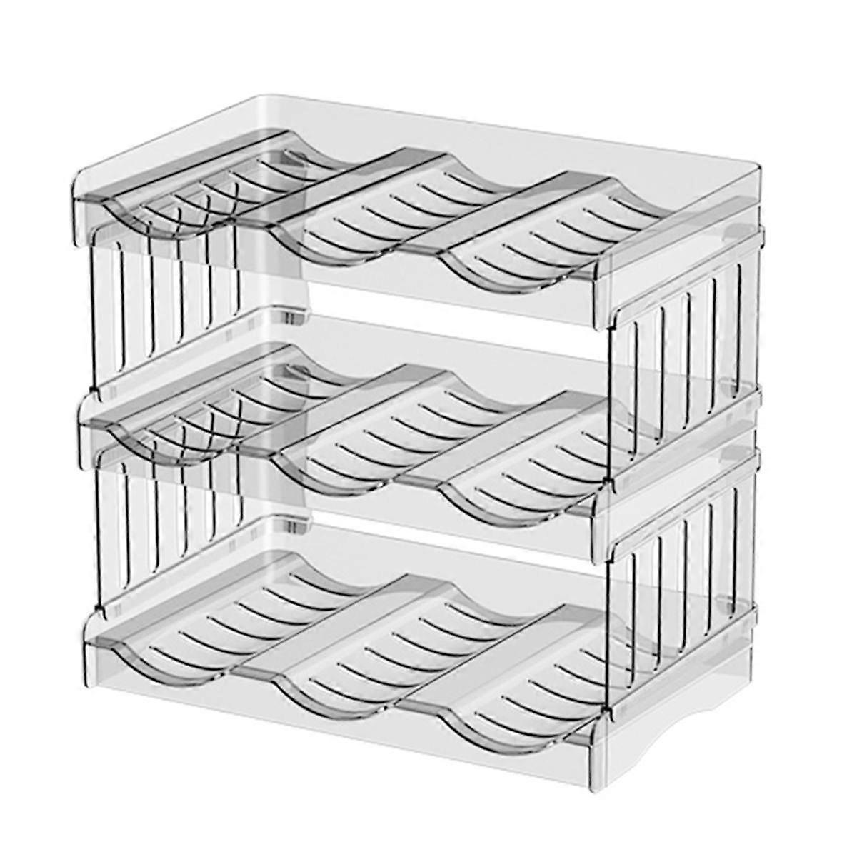 Organiseur de bouteilles d'eau pour gobelet de 1 134 ml avec poignée, organiseur de gobelets empilables pour armoire pour accessoires de gobelets, 3 étages
