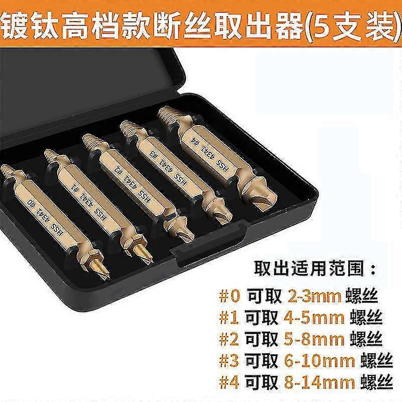 Broken Head Screw Extractor Set Universal Short Head Screw Tool Thread Extractor Anti Sliding Thread Tooth Removal Broken Wire Extractor