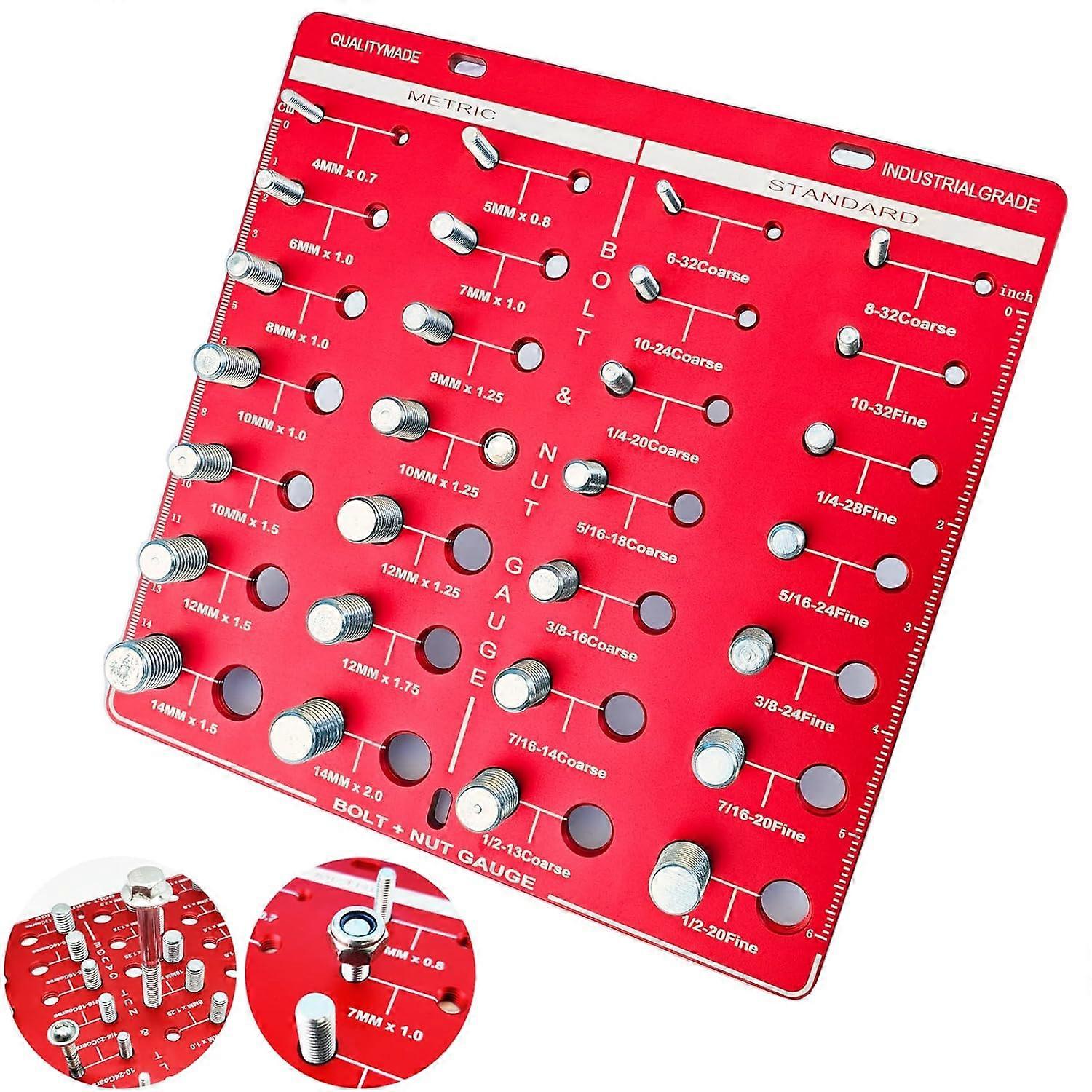Nut And Bolt Thread Checker 28 /34 Thread Identifier Gauge Inch And Metric Screw,100% New
