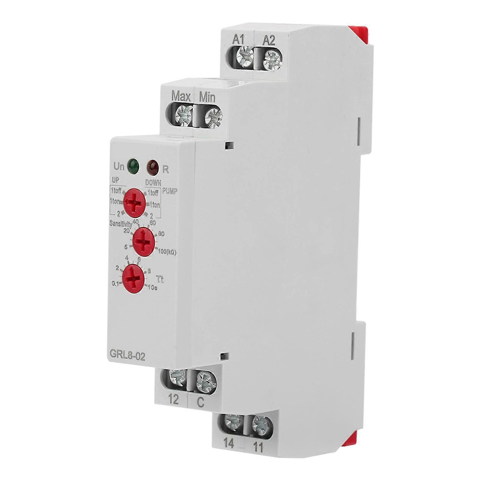 GRL8-02 Liquid Level Control Relay Water Level Controller 10A AC/DC 24V-240V