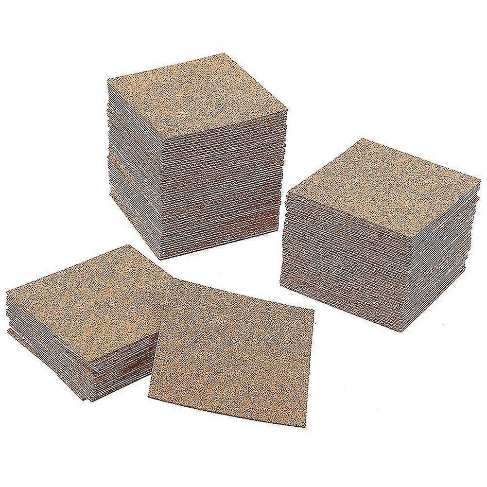 40pcs Self-adhesive Cork Coasters Squares Cork Mats Cork Backing Sheets For Coasters And Diy Crafts Supplies