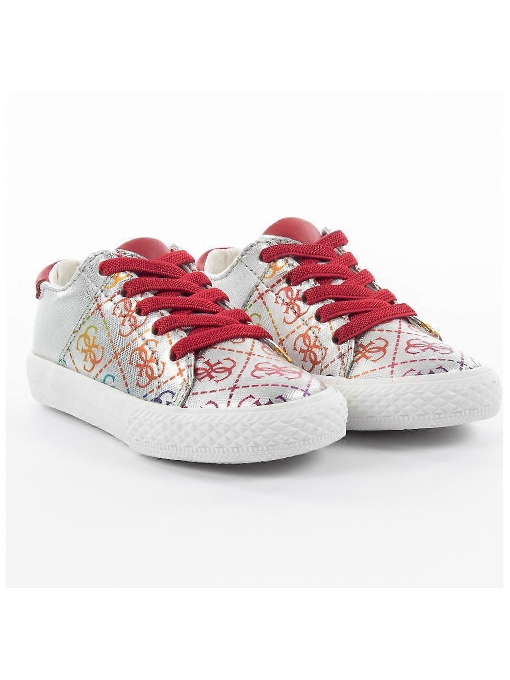 Boys' Guess unlimited cross logo Sneaker Silver