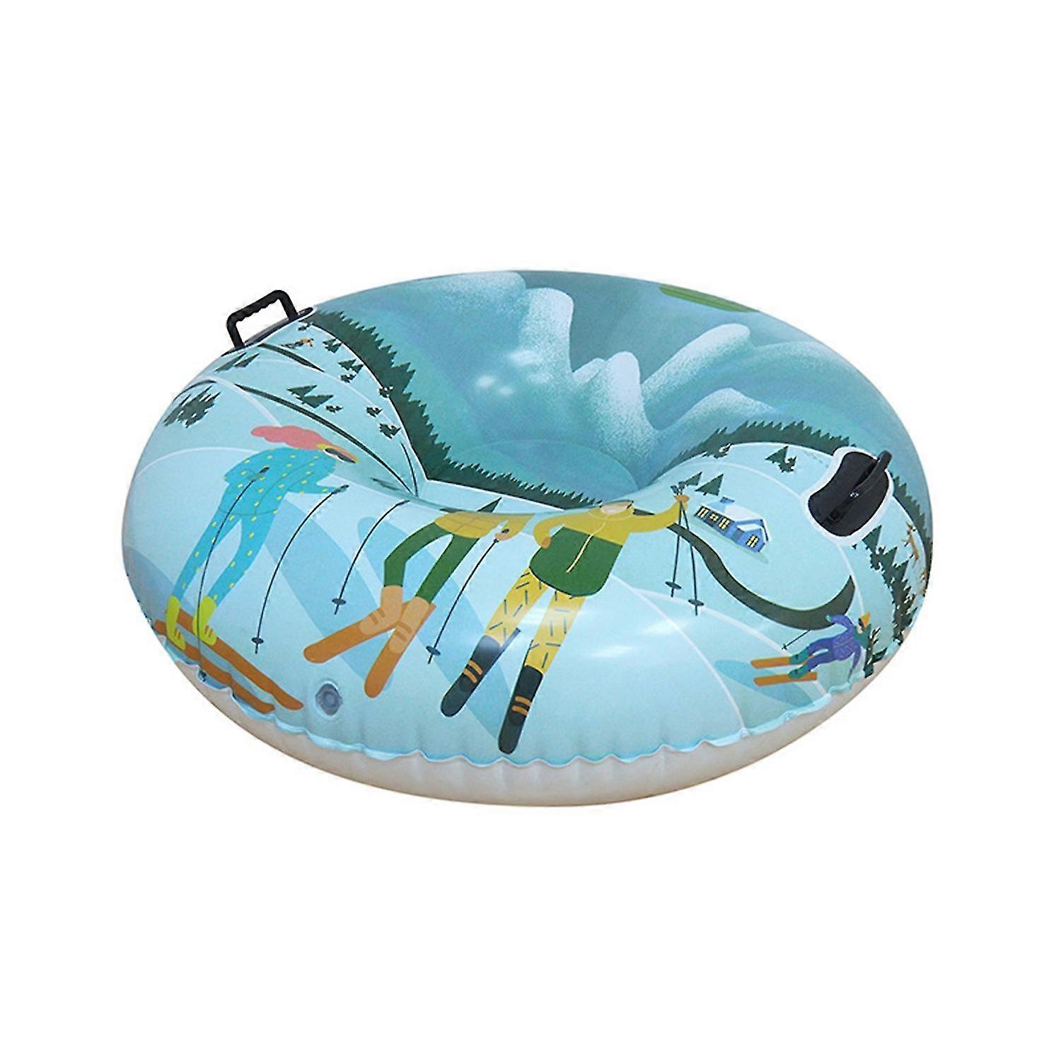 PVC Snow Tube Cold-resistant Tear Resistance Round Shape Snowfield Pattern Inflatable Snow Sled for-ZZY