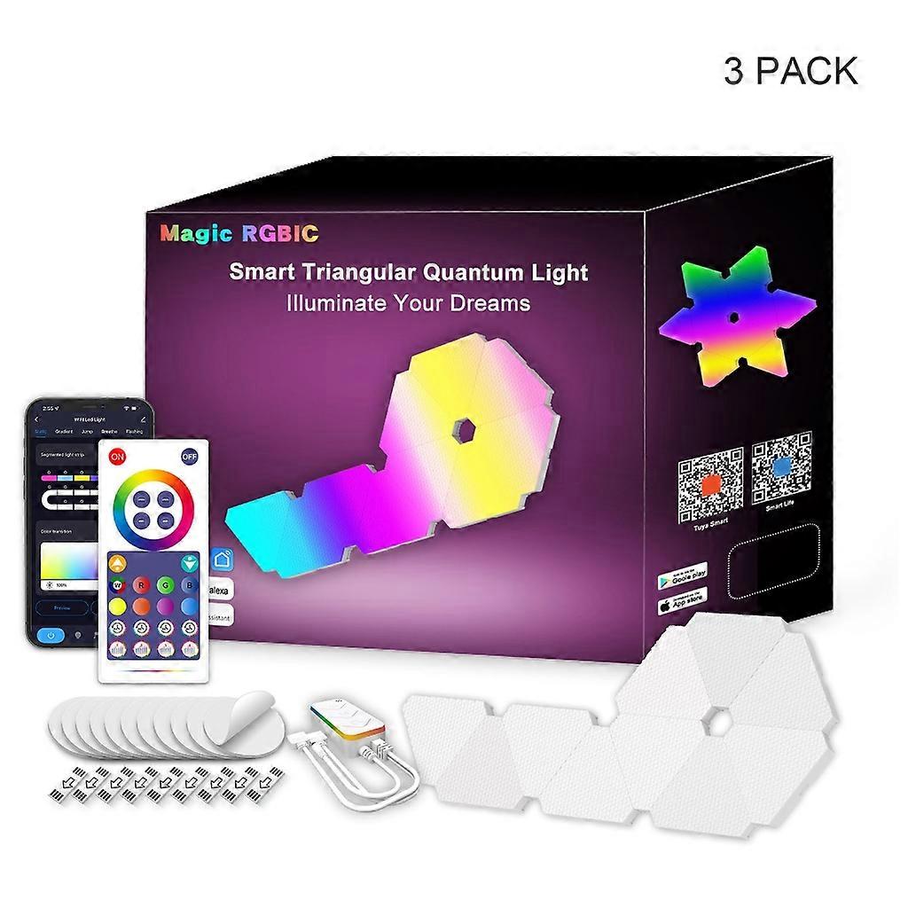 3/6/10Pc LED Hexagonal Light Wifi Gaming Ambient Light App Control Wall Lamp