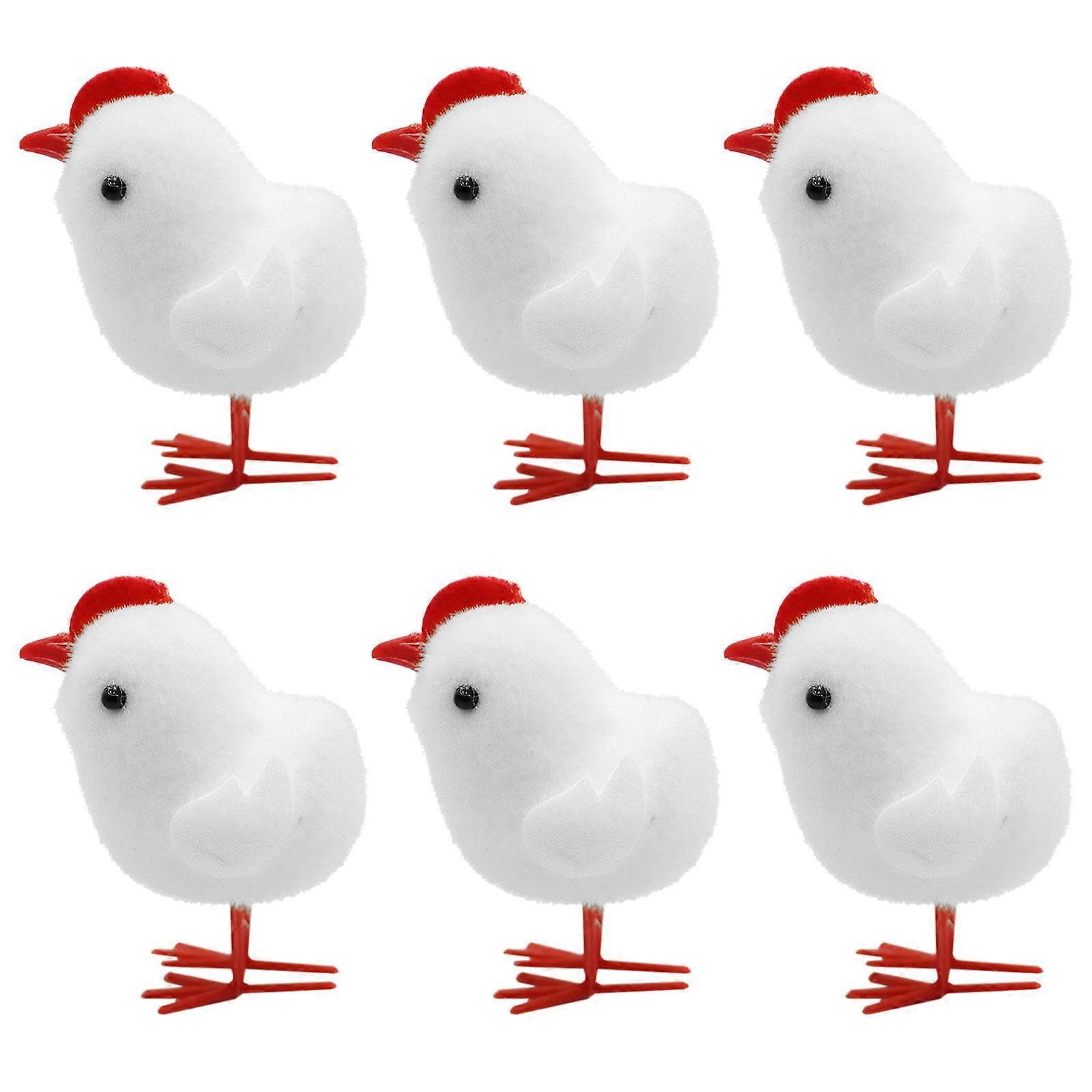 Mini Easter Chicks,6PCS Cute Chenille Chicks For Easter Party Decoration