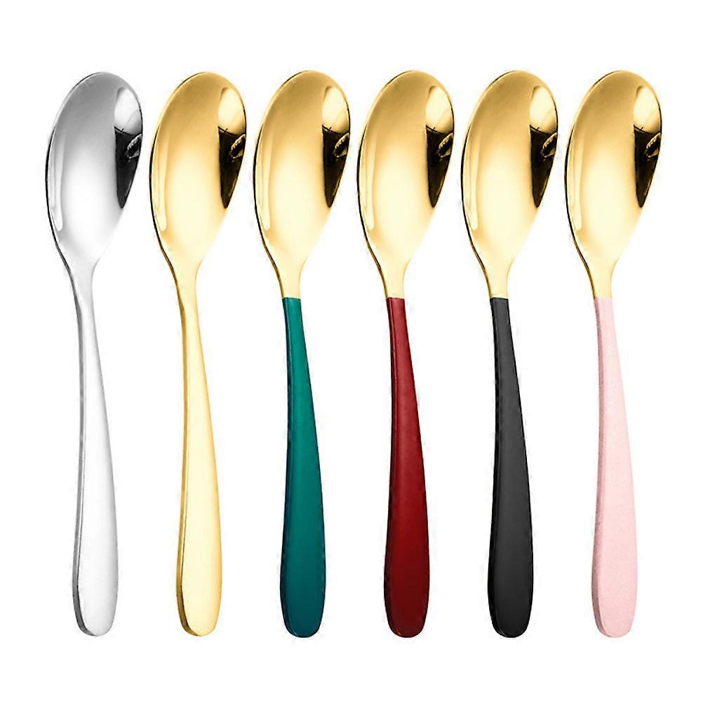 6pcs Cutlery Set Tableware Ice Cream Spoons Stainless Steel
