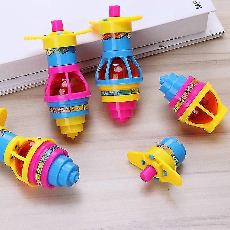 15-pack Led Glowing Flashing Ufo Spinning Gyro Novelty Bulk Toy