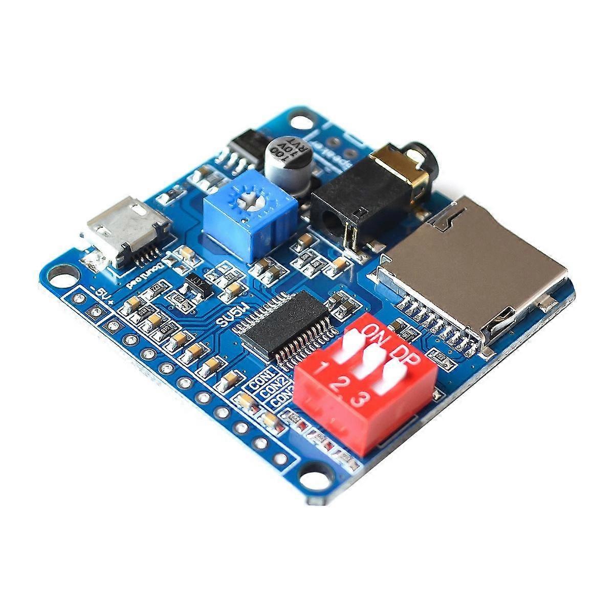Voice-Sound-Wiedergabemodul MP3-Player-Modul UART I/O Trigger Class D Verstärkerplatine 5W DY-SV5W