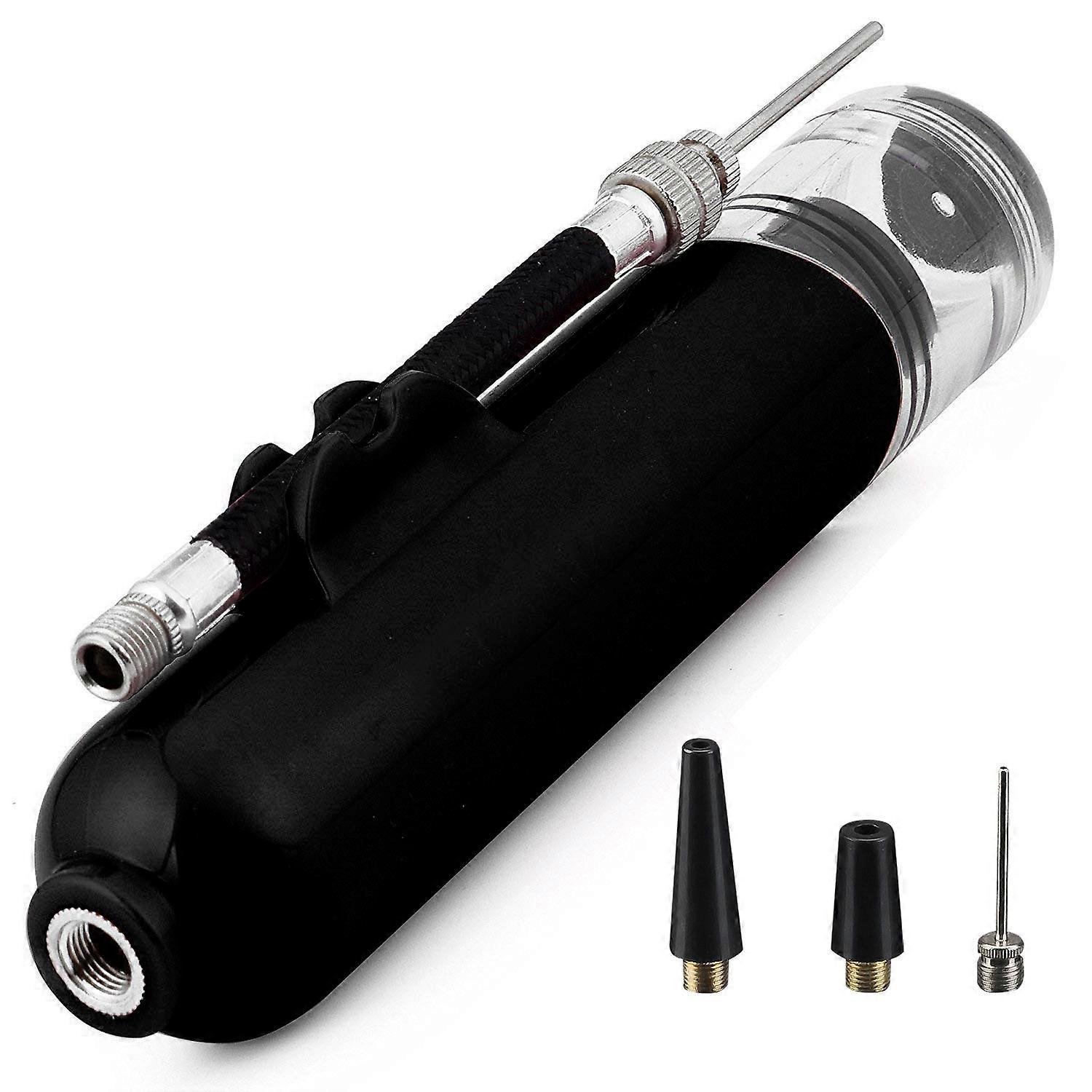 Ball Pump, Dual Action Inflate Air Pump with 1 Needles and 2 Nozzles for Soccer Ball, Basketball, Volleyball, Balloons, Bikes