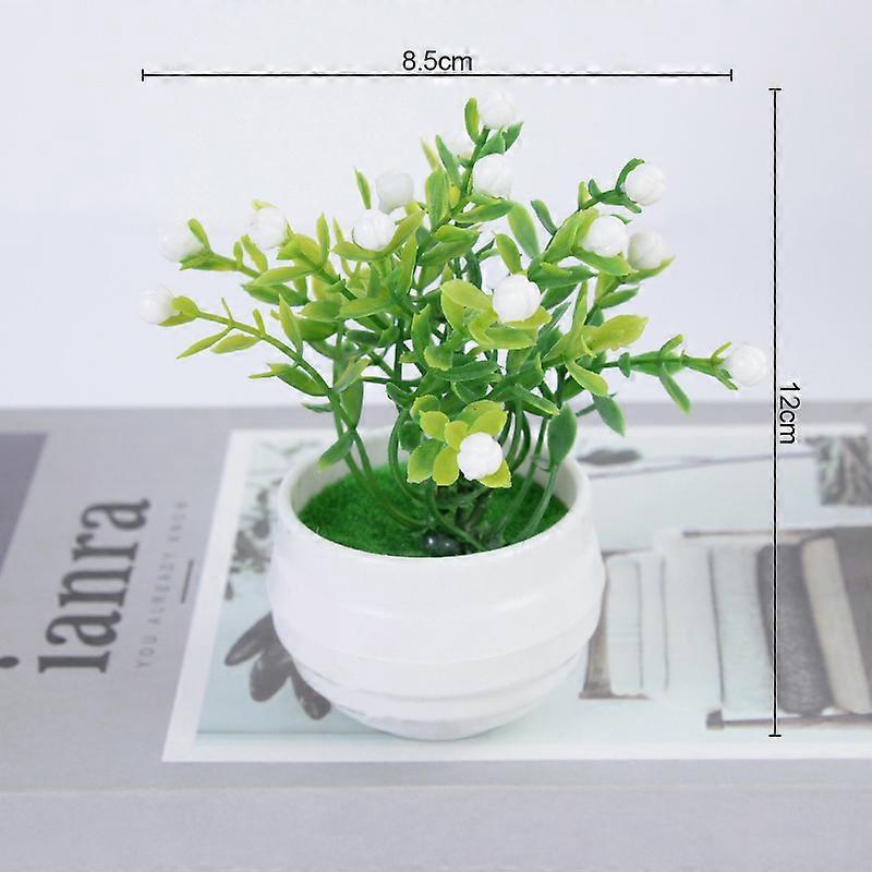 Mini Artificial Plants Bonsai Small Simulated Tree Pot Grass Fake Flowers For Home Garden Office Table Room Decoration Ornaments