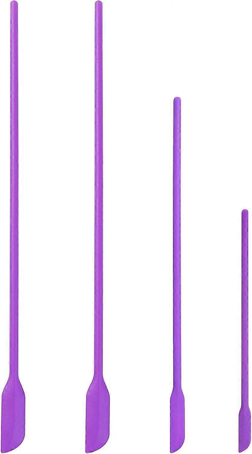 Mini Silicone Spatula 4-Pack Small Spatula Makeup Thin Silicone Spatula Kitchen Spatula, Purple