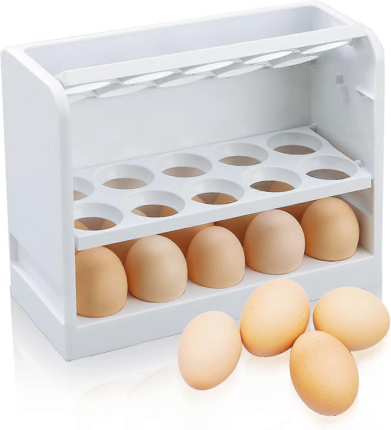 1 Piece Refrigerator Egg Rack Organizer, Reusable Refrigerator Organizer 30 Space Saver