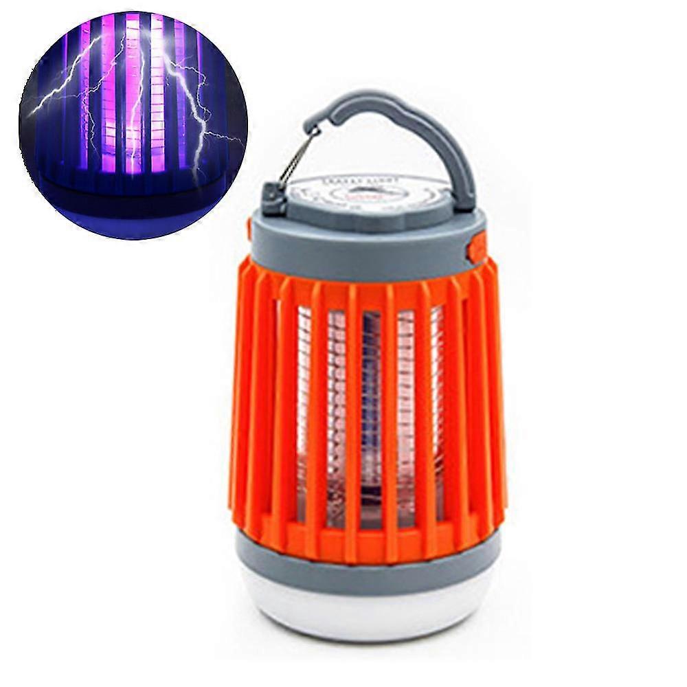 Electric Shock Mosquito Killer Led Light - Orange (without Solar)