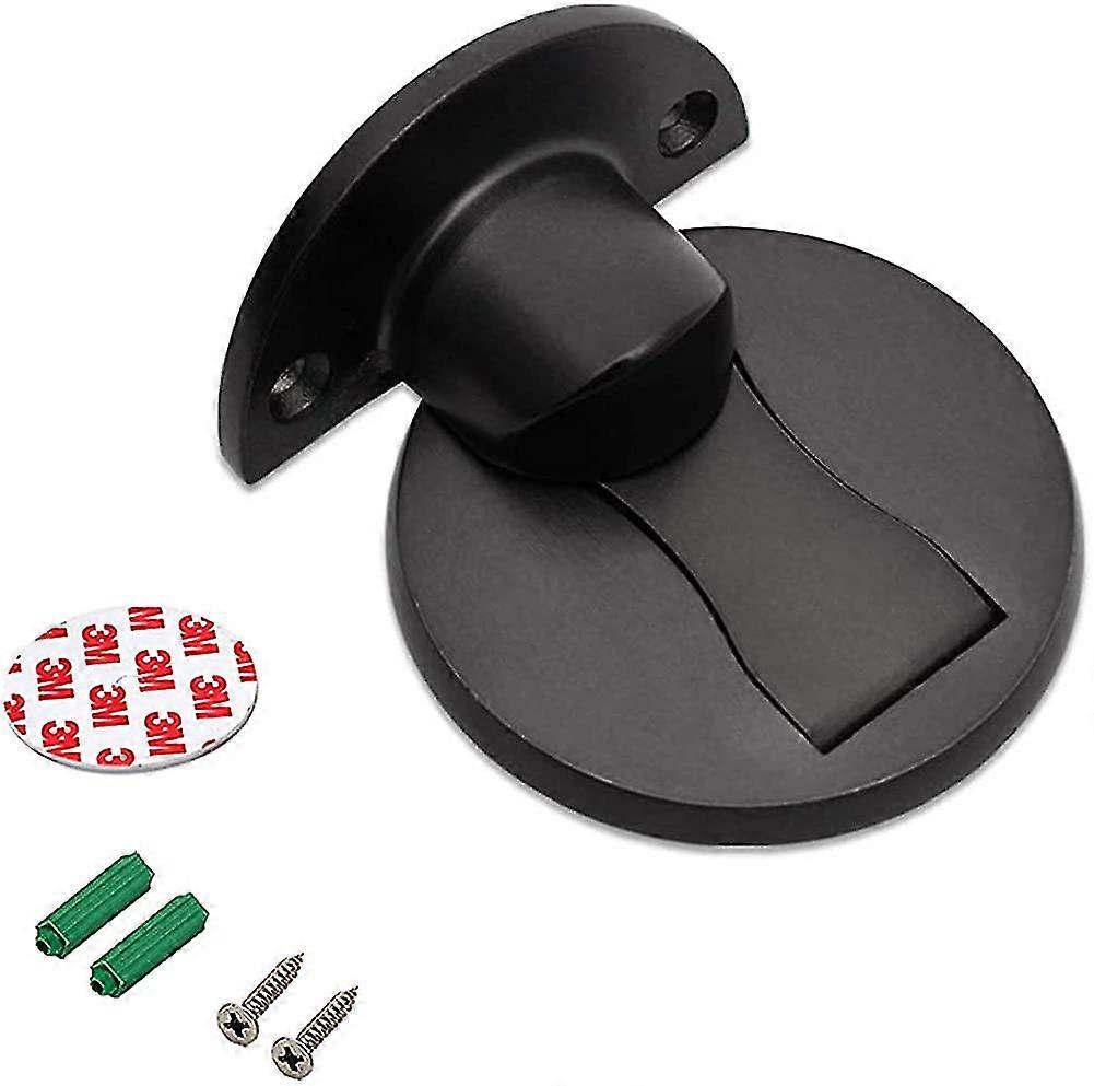 Türstopper, magnetischer Türstopper, 2er-Pack schwarz bodenmontierbare magnetische Türstopper-MXBC