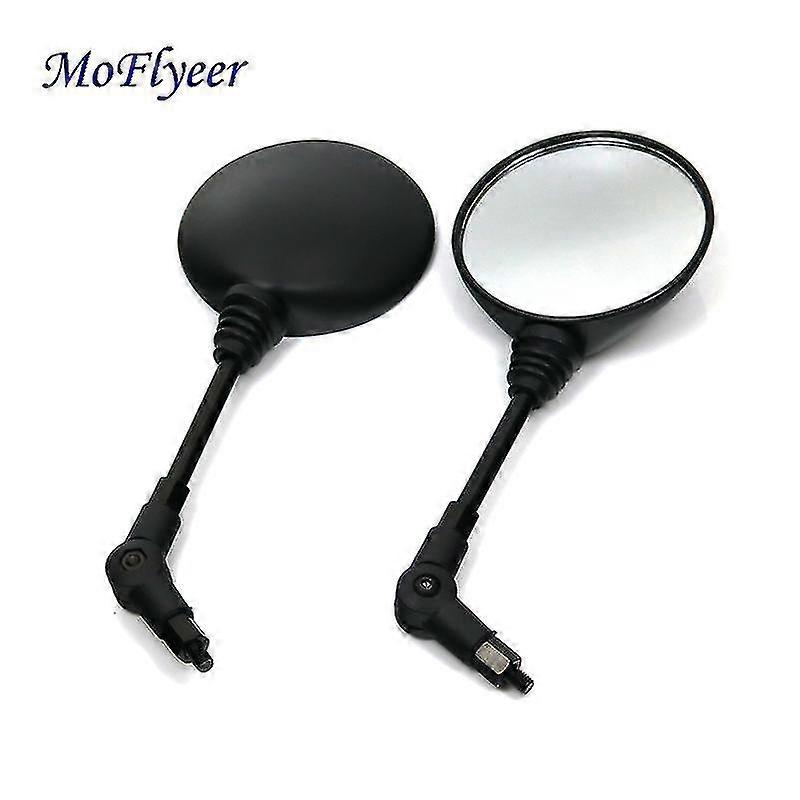 Qx Moflyeerカスタム8mm10mmサイドミラーオートバイミラー折りたたみ式バイクバックミラーヤマハホンダカワサキKTMスズキ用