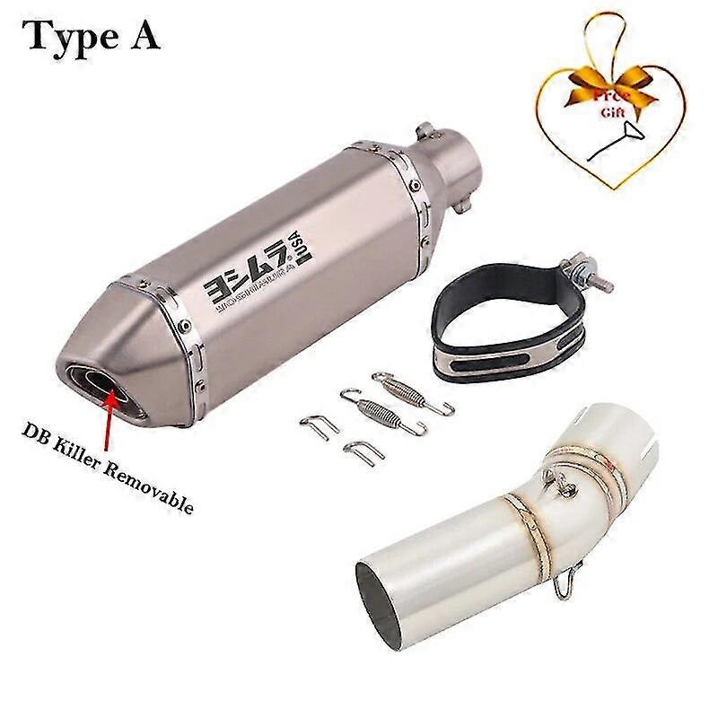 Utsökt avgasrörFör Kawasaki ZX10R ZX-10R 2011 - 2022 Motorcykel avgassystem Middle Link Pipe Catalyst Ljuddämparrör Mufller DB Killer