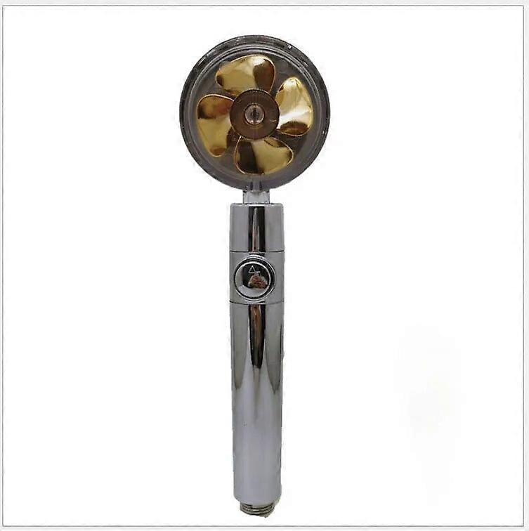 Turbo Propeller Shower Head Water Saving High Preassure Flow Showerhead with Fan Extension Showerhead Rainfall Bathroom Accessor