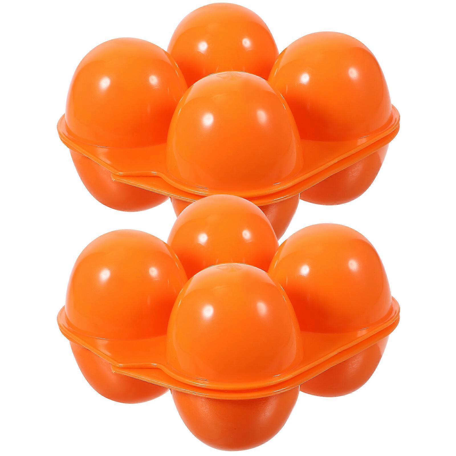 2pcs Pantry Egg Storage Bin Reusable Plastic Eggs Organizer Refrigerator Storage Preservation Box