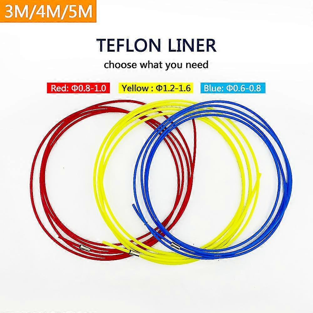 Mig Mag Welding Torch Ptfe Liner 1.2-1.6 Welding Wire Euro Central Quick Connector Kit 3m 4m 5m Red Or Yellow(default) Or Blue