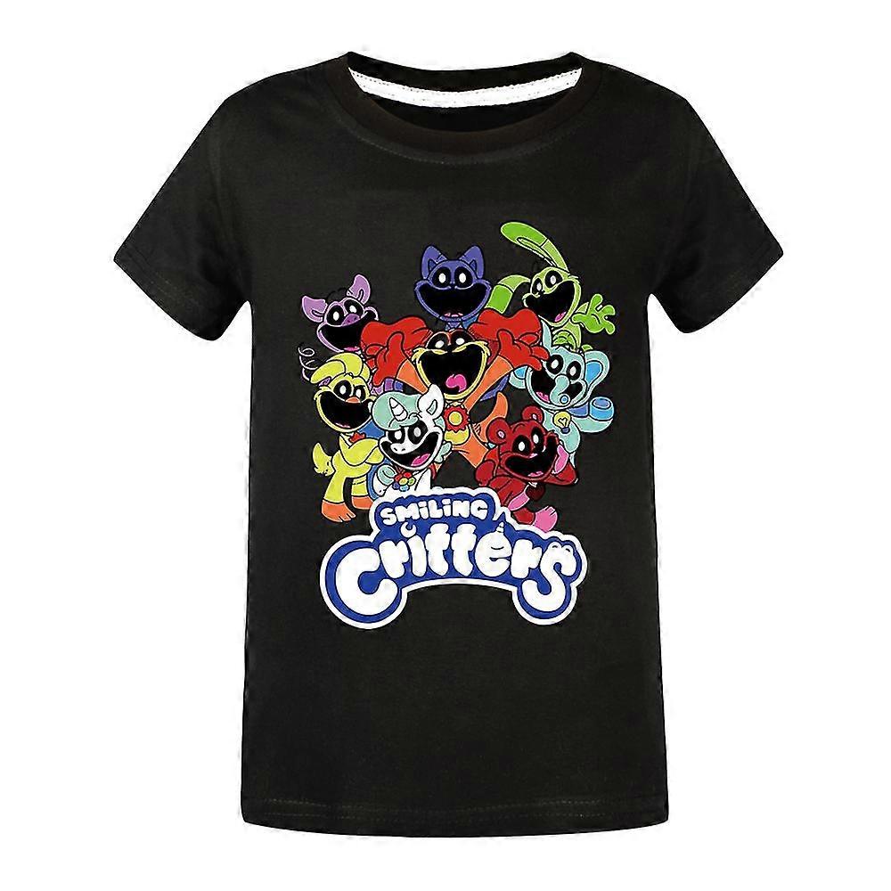 يبتسم المخلوقات الاطفال تي شيرت الكرتون Catnap هوبي الحجلة المشجعين الأولاد البنات عارضة قصيرة الأكمام تي شيرت قمم هدية عيد ميلاد
