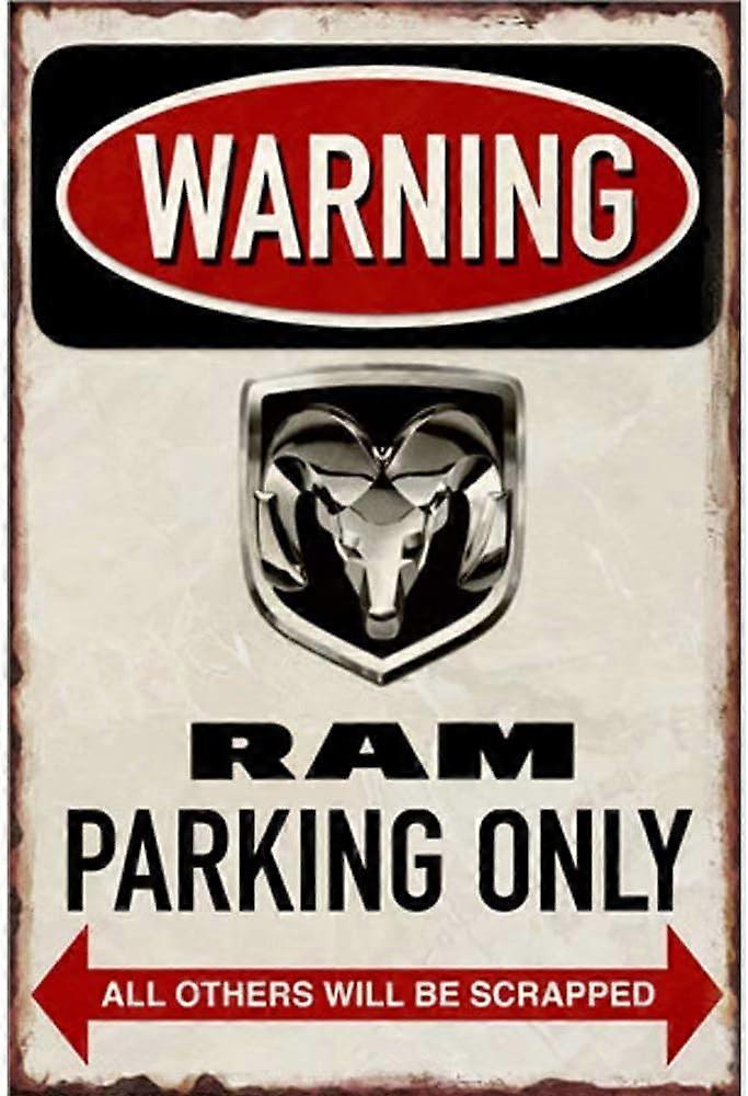 警告ラム駐車場のみ金属プラーク錫の壁の看板レトロな鉄の絵画警告壁ポスターカフェパブバーゲームルームの結婚式の贈り物