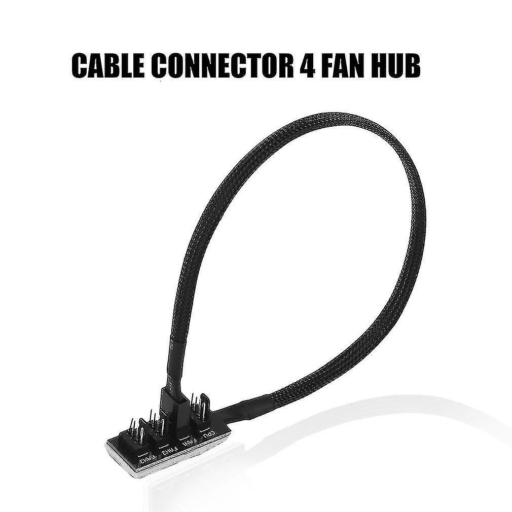 Pc Cooler Fan Power 1 Female To 4 Male 4pin Socket Fan Hub Splitter Cable