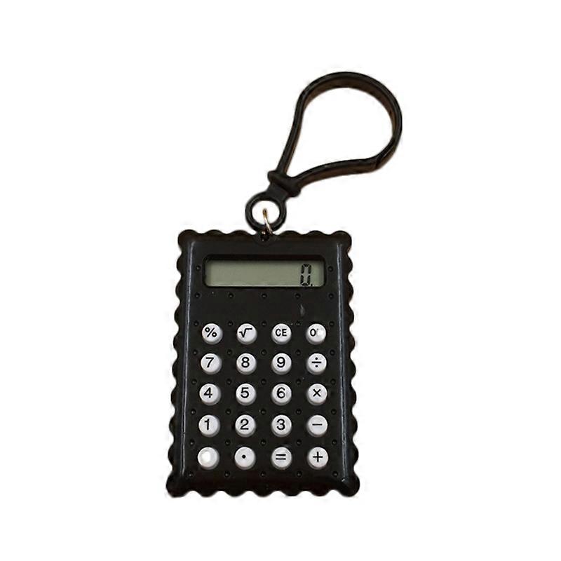 Pocket Student Mini Electronic Calculator Biscuit Shape School Office Supplies