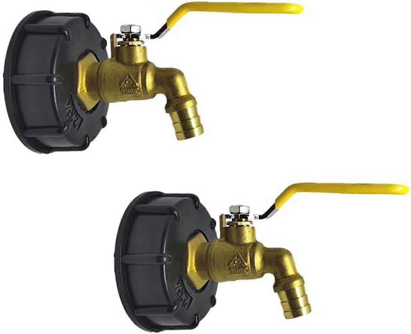IBC-Tankadapter 3/4'' S60x6 Messing-Hahnventil Schlauchverbinder Fassanschlussadapter Regenwassersammler-Anschluss Auslassanschluss