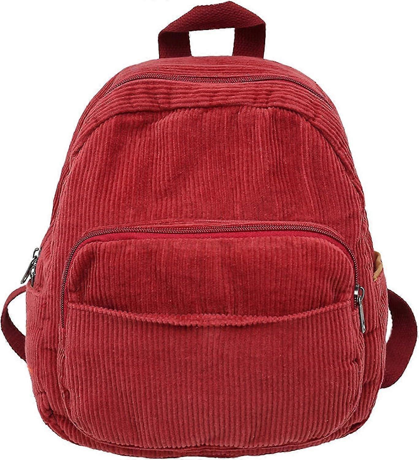 Petit sac à dos pour femmes Corduroy Vintage Sac à dos Femmes Mini sac à dos Mode Casual Sac à dos Aesthetic Purse, sac à dos vert