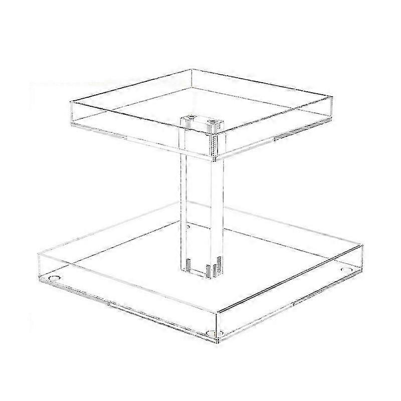 מארגן בשמים דו-שכבתי לשידה ומשטח עבודה, משטח עבודה מארגן אמבטיה אקריליק קשיח C