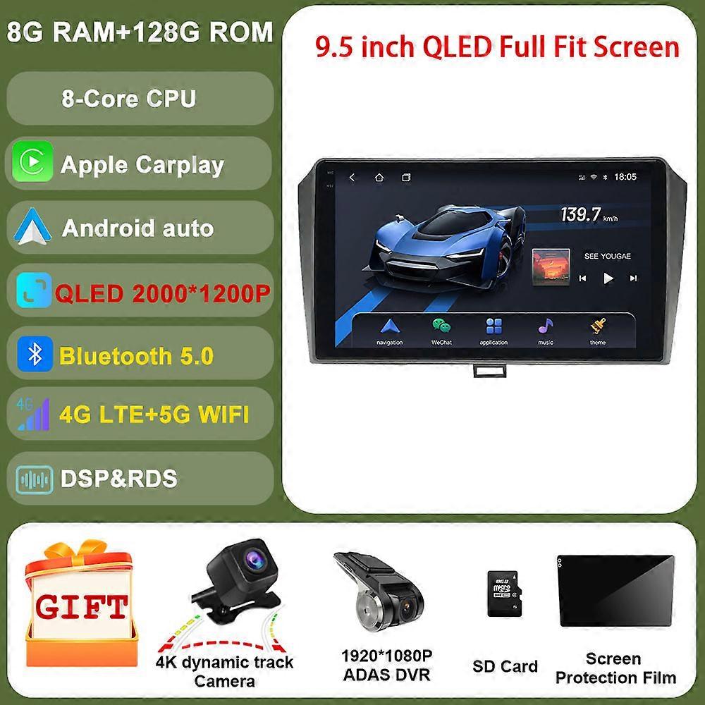 For Jac J5 9 Inch Android Gps Navi Head Car Multimedia Radio Player 8 Core Rds Dsp Carplay Wifi Bluetooth 5.0 Headunit Autoradio