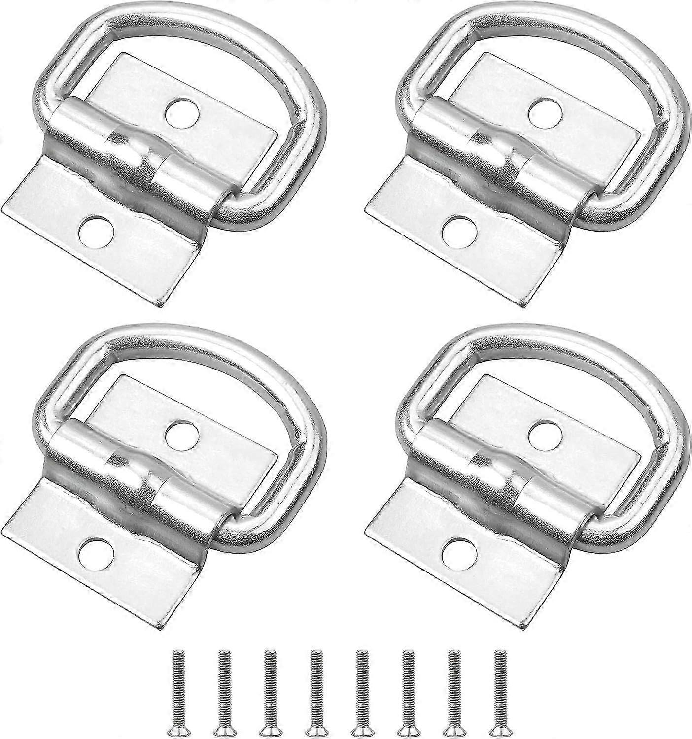 Heavy Duty D-Ring Tie Downs, 4 Pcs Cargo Anchors for Car