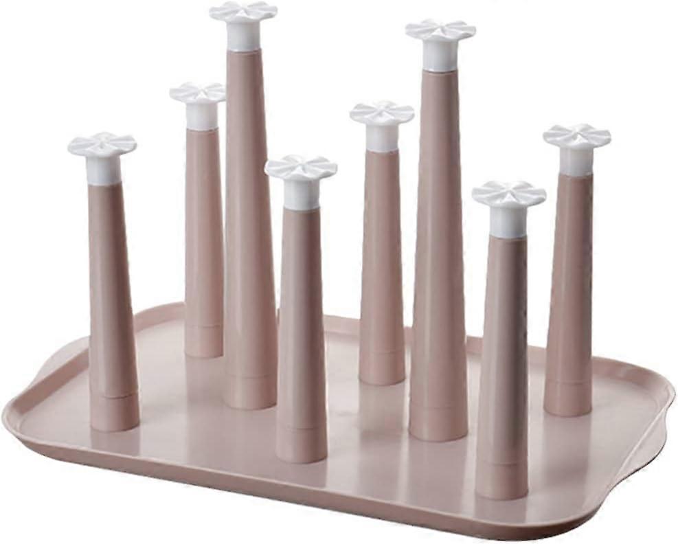 Cup Drying Rack Stand, Plastic Kitchen Organizer with Efficient Storage, Compact Design for Dishware and Utensils